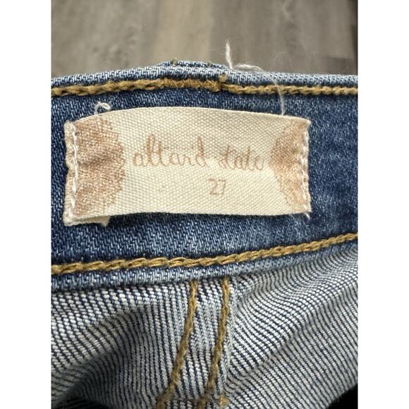 Altar'd State Women's 27 Ripped Distressed Boot Crop Jeans Frayed Hem - Picture 10 of 10